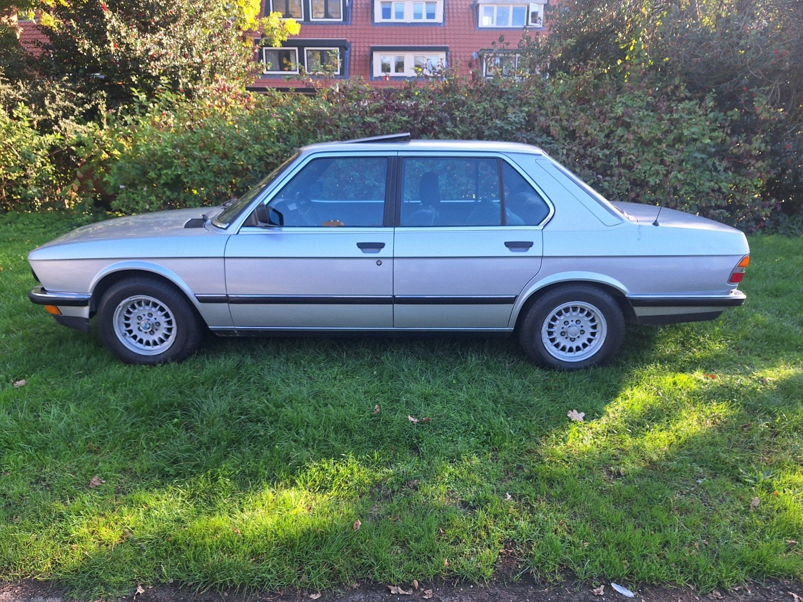BMW 524TD E28 1985, Polaris silber, handgeschakeld, Auto's, Stof, 1200 kg, Overige kleuren, 115 pk