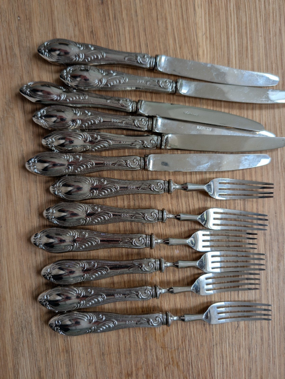 12-delige vintage bestekset – Barok / Rococo model – Solinge, Verzenden