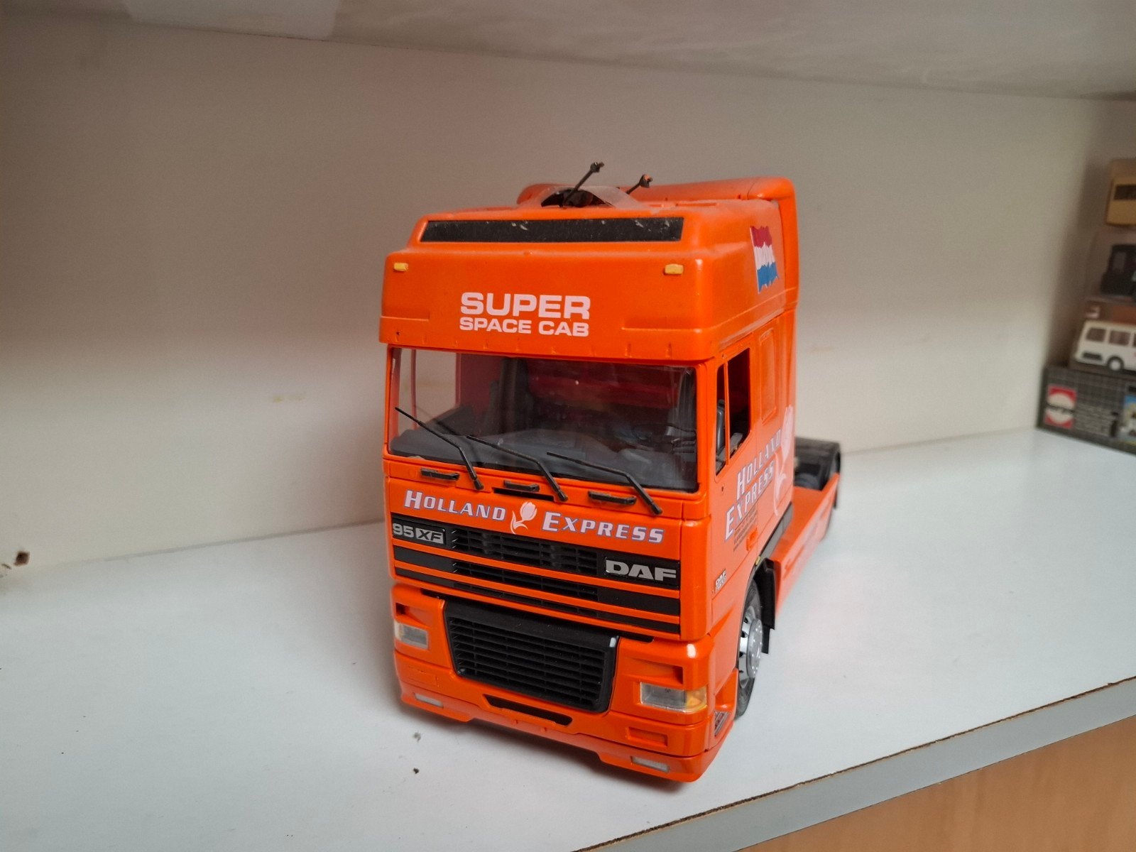 Grote DAF Truck Model - Holland Express Super Space Cab, Overige merken, Gebruikt, 1:32 tot 1:50, Ophalen of Verzenden