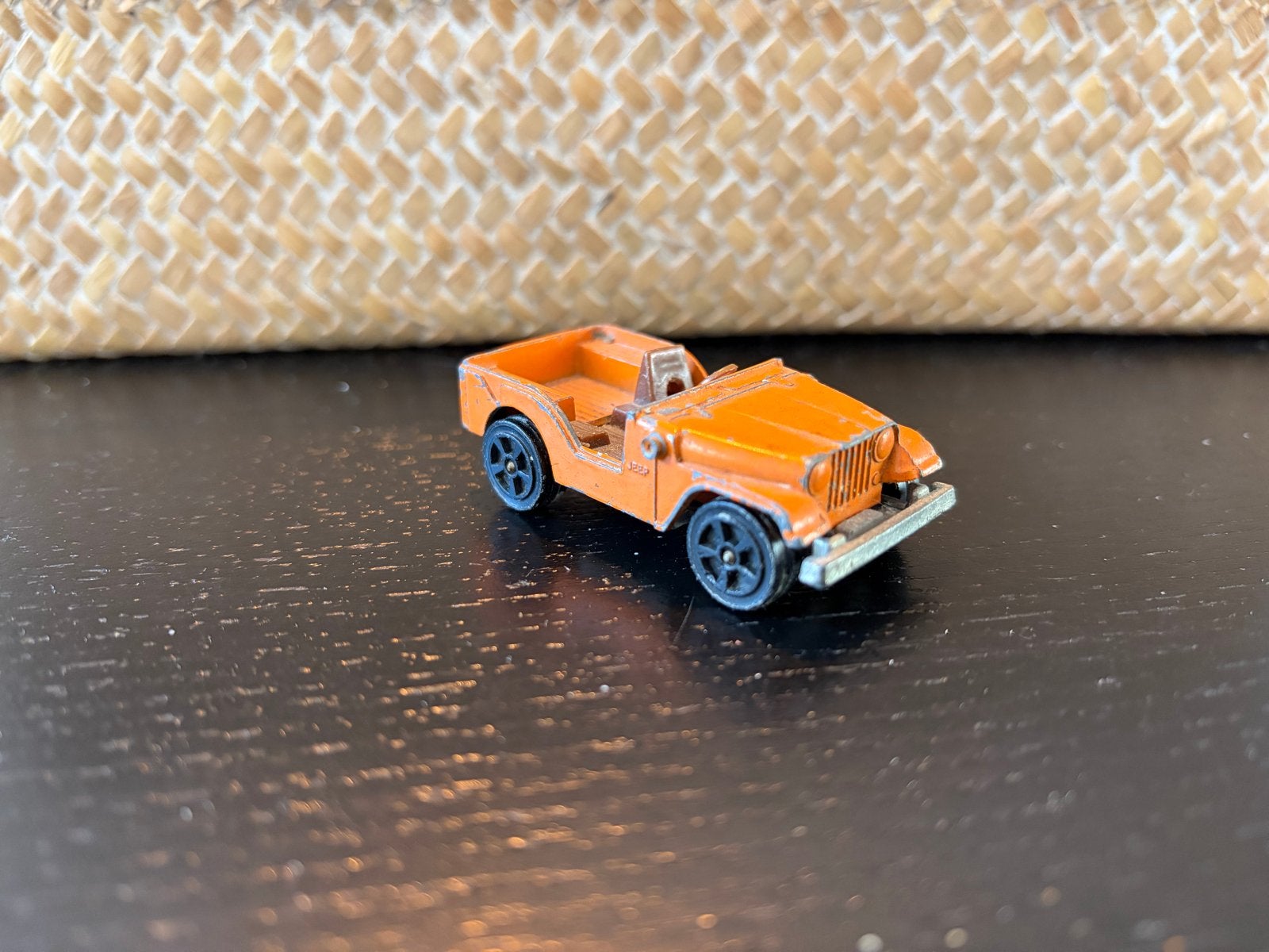 Corgi Juniors Oranje Willys Jeep - Vintage Speelgoedauto, Ophalen of Verzenden, Gebruikt
