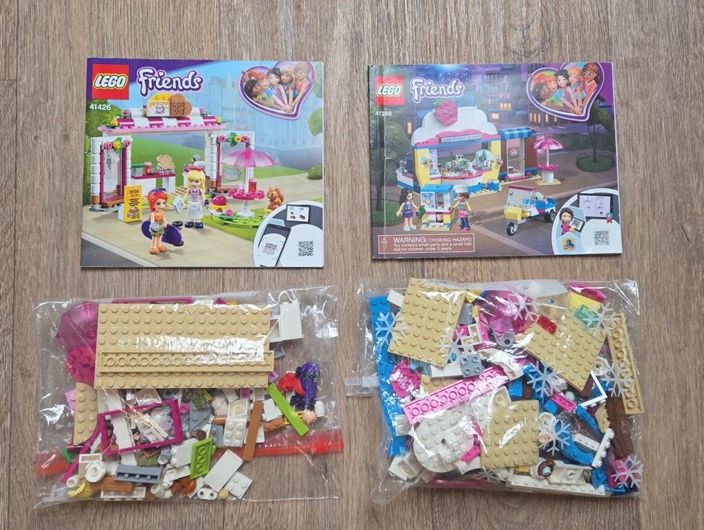 Lego Friends sets 41426 Park Cafe/41366 Olivias Cupcake Cafe, Lego, Compleet, Friends, Ophalen of Verzenden