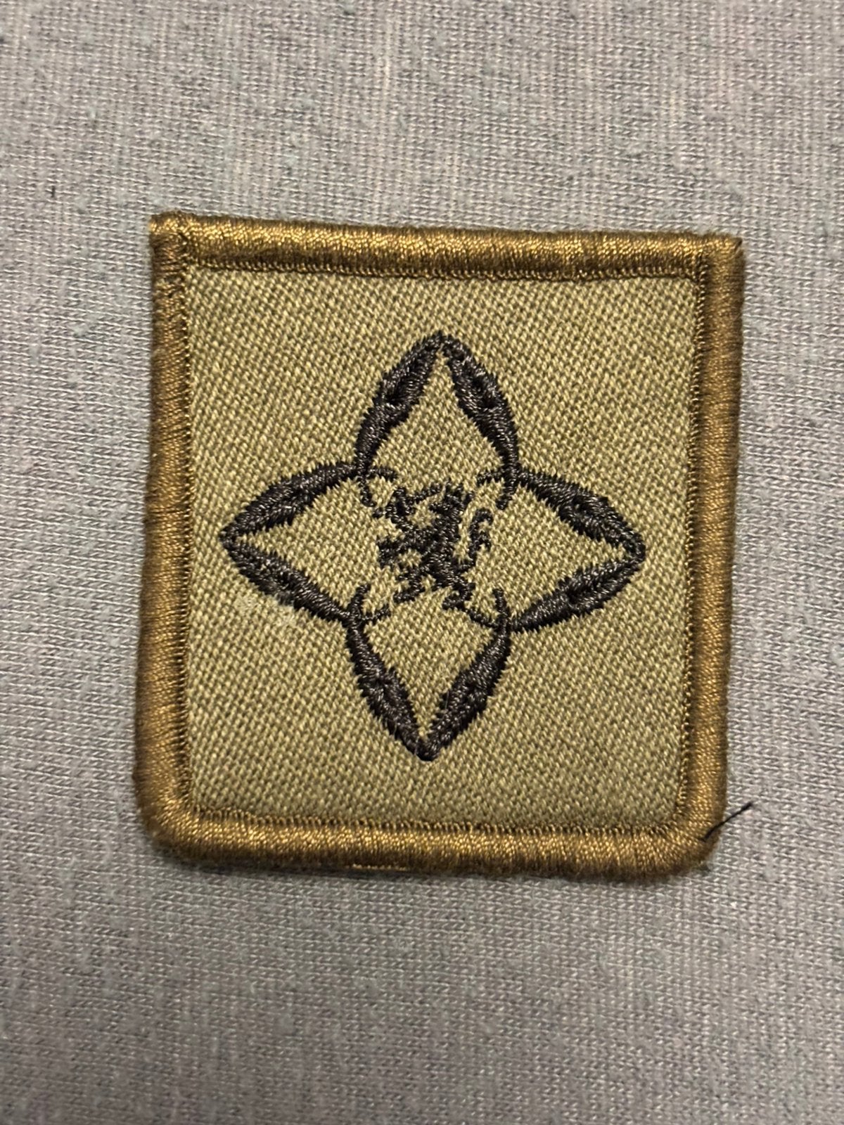 5x5 borst embleem met velcro brevet officier accountant, Verzenden, Landmacht, Nederland, Embleem of Badge