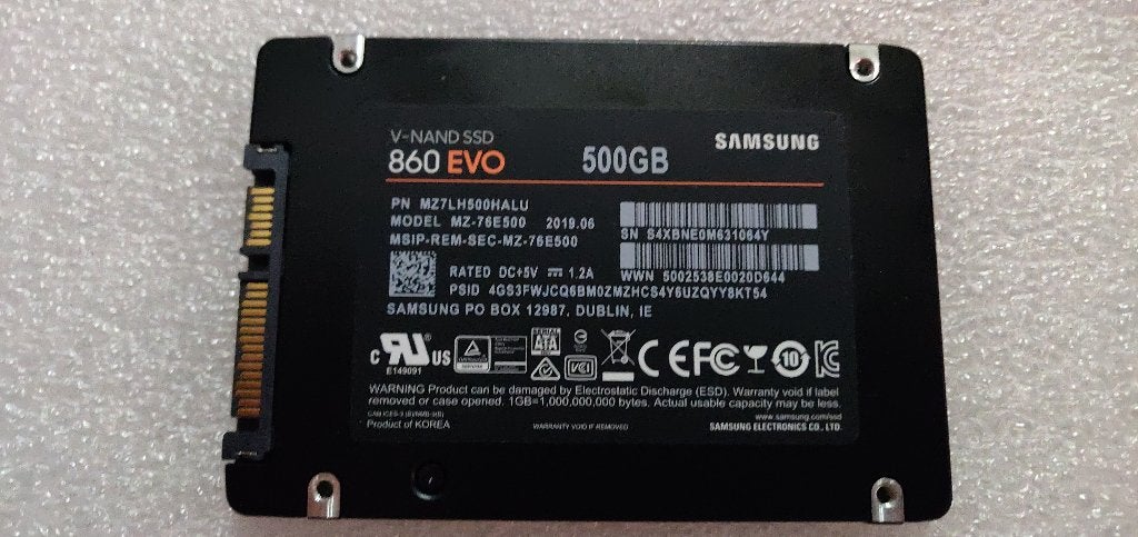 Samsung SSD 860 EVO 500GB | MZ-76E500 | SATA III 98% Health, Computers en Software, Ophalen, Intern, Gebruikt, Samsung