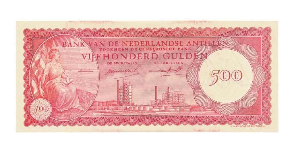 Nederlandse Antillen 500 gulden 1962 UNC, Postzegels en Munten, Bankbiljetten | Nederland, Ophalen of Verzenden, 500 gulden, Los biljet