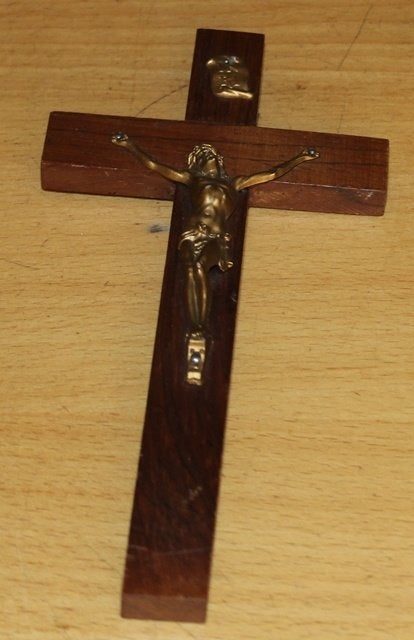 kruisbeeld 16 x 8 cm 93657, Ophalen of Verzenden, Zo goed als nieuw, Beeld(je), Christendom | Katholiek