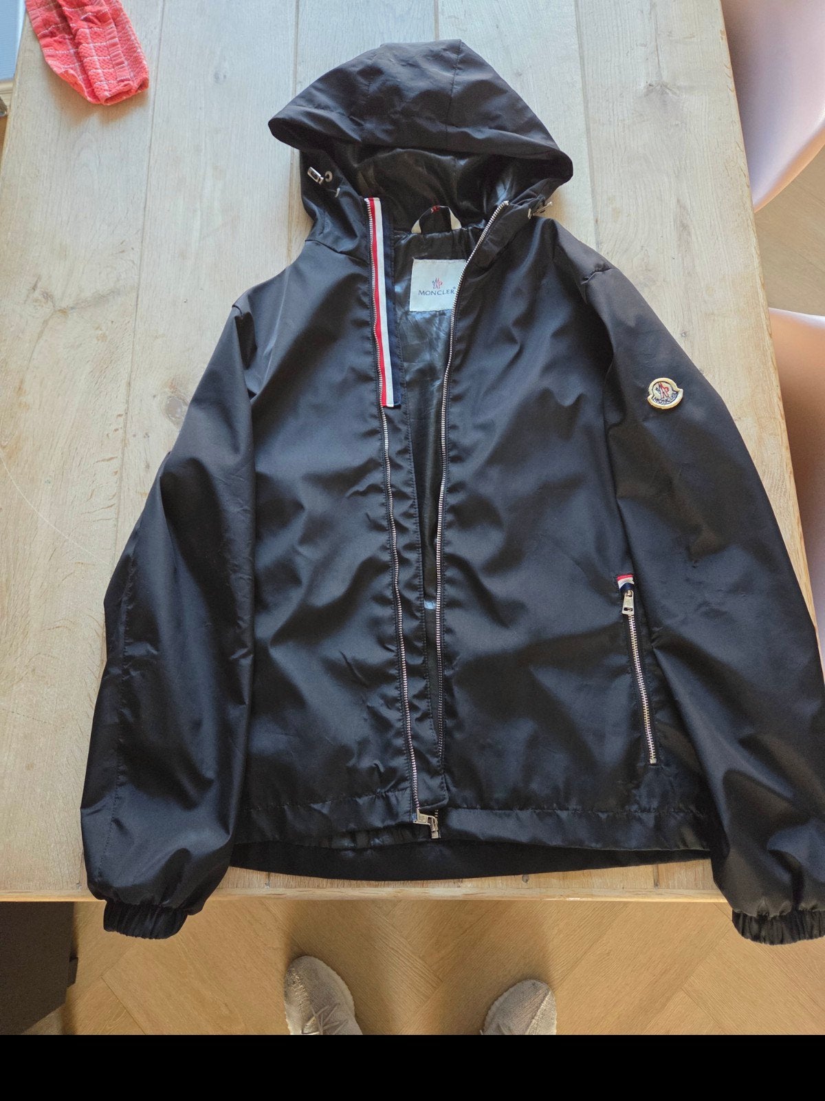 Moncler Zwarte Jas Maat L, Maat 52/54 (L), Moncler, Zwart, Ophalen of Verzenden