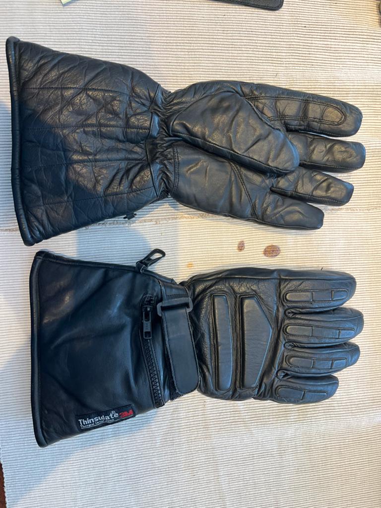 Zwarte leren motorhandschoenen met Thinsulate isolatie, Ophalen of Verzenden, Tweedehands, Heren, Handschoenen
