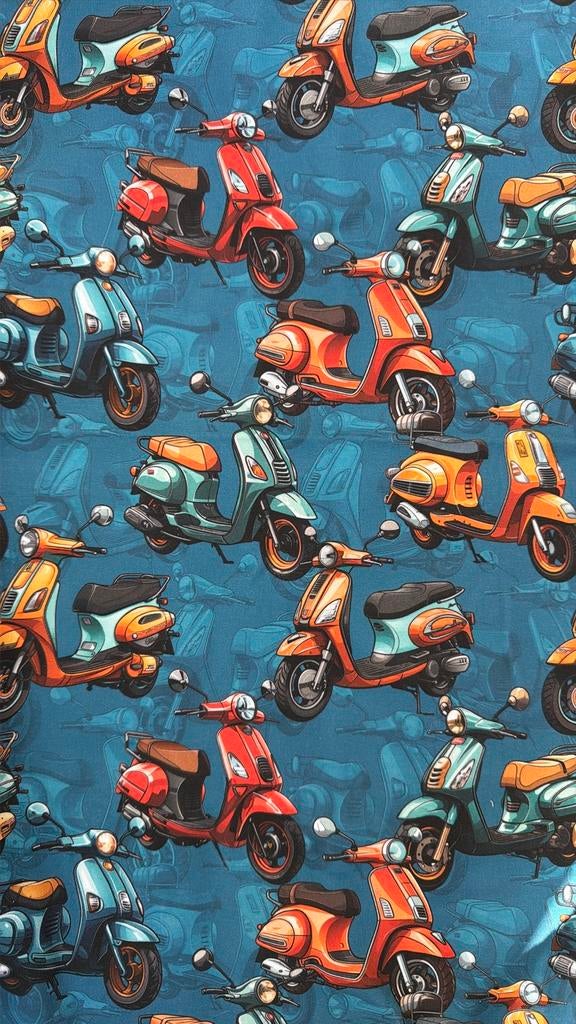 Scooter tricot, Hobby en Vrije tijd, Stoffen en Lappen, 120 cm of meer, Ophalen of Verzenden, Zo goed als nieuw, Katoen