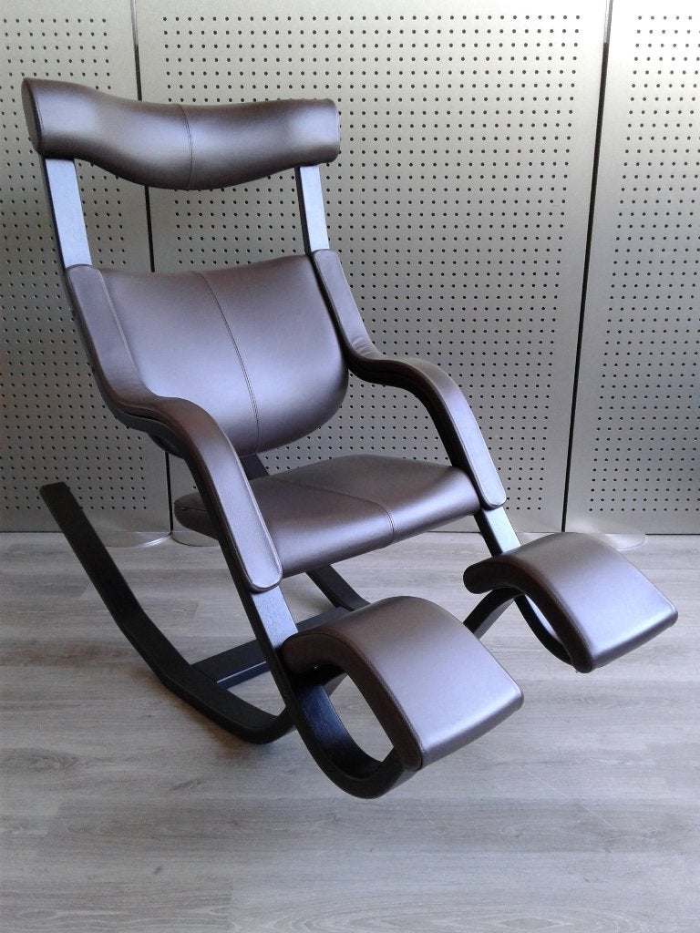 Variér (Stokke) Gravity (Donkerbruin Leder), Heel Mooi!, 125 tot 150 cm, Zo goed als nieuw, Varier, Leer