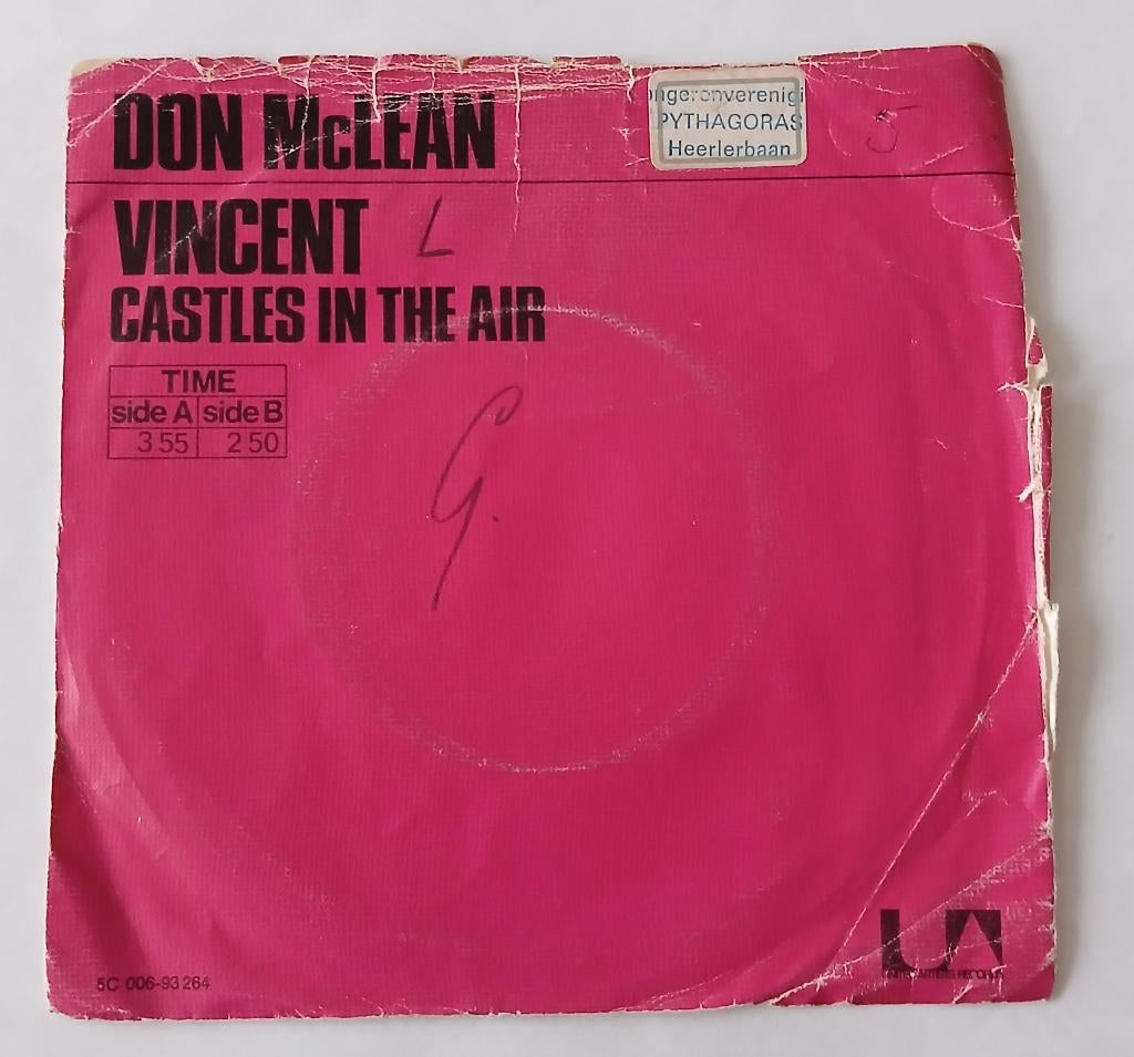 Don McLean - Vincent, Cd's en Dvd's, Vinyl Singles, Ophalen of Verzenden, Gebruikt, Pop, Single