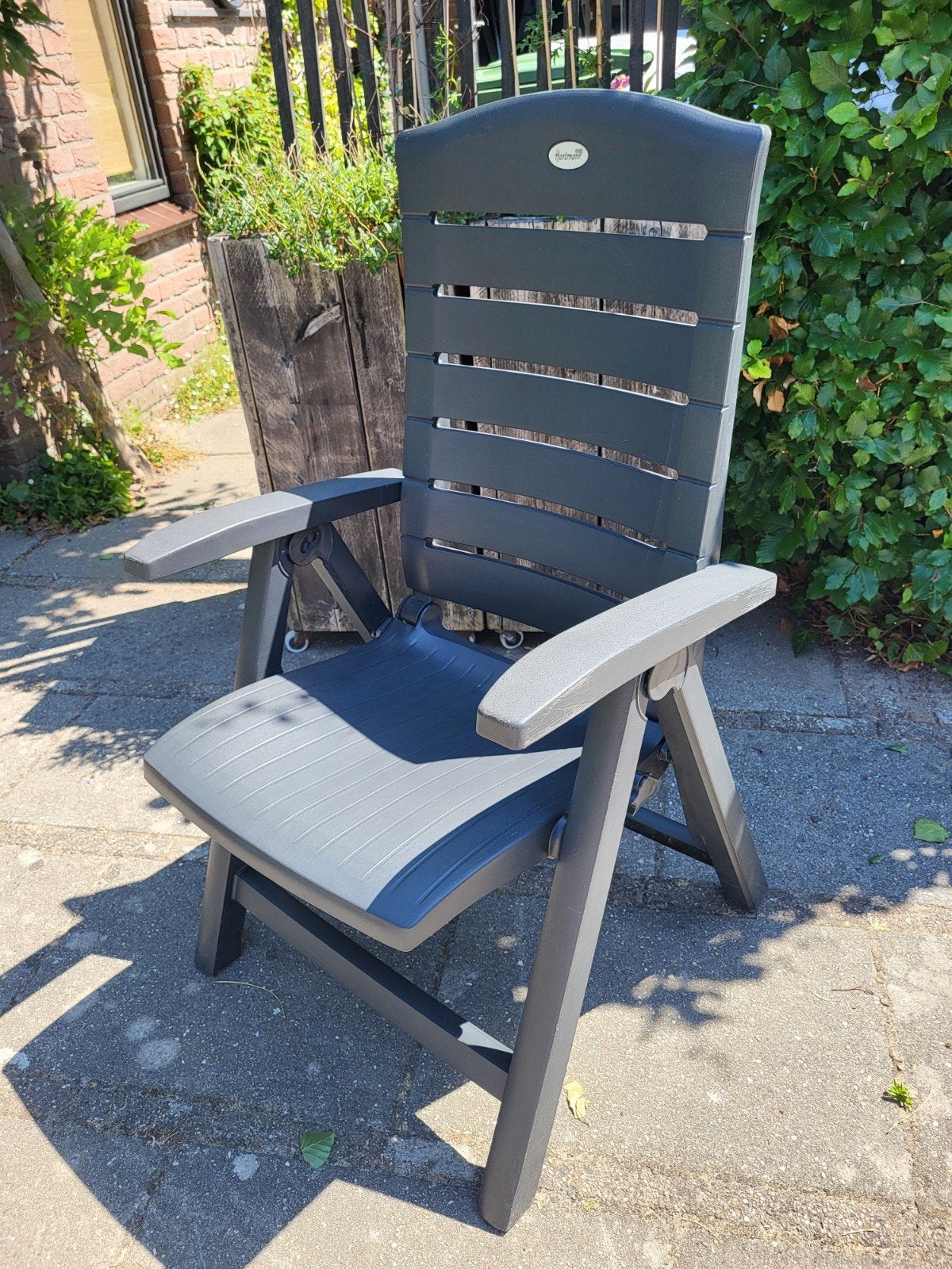 4X Hartman Florion Recliner Royal Grey inklapbaar, 5 standen, Ophalen, Gebruikt, Kunststof, Inklapbaar