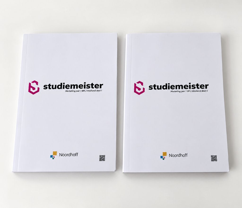 Studiemeester Marketing Jaar 1 BFL Inholland Deel I & II, Boeken, Noordhoff, Zo goed als nieuw, Alpha, HBO