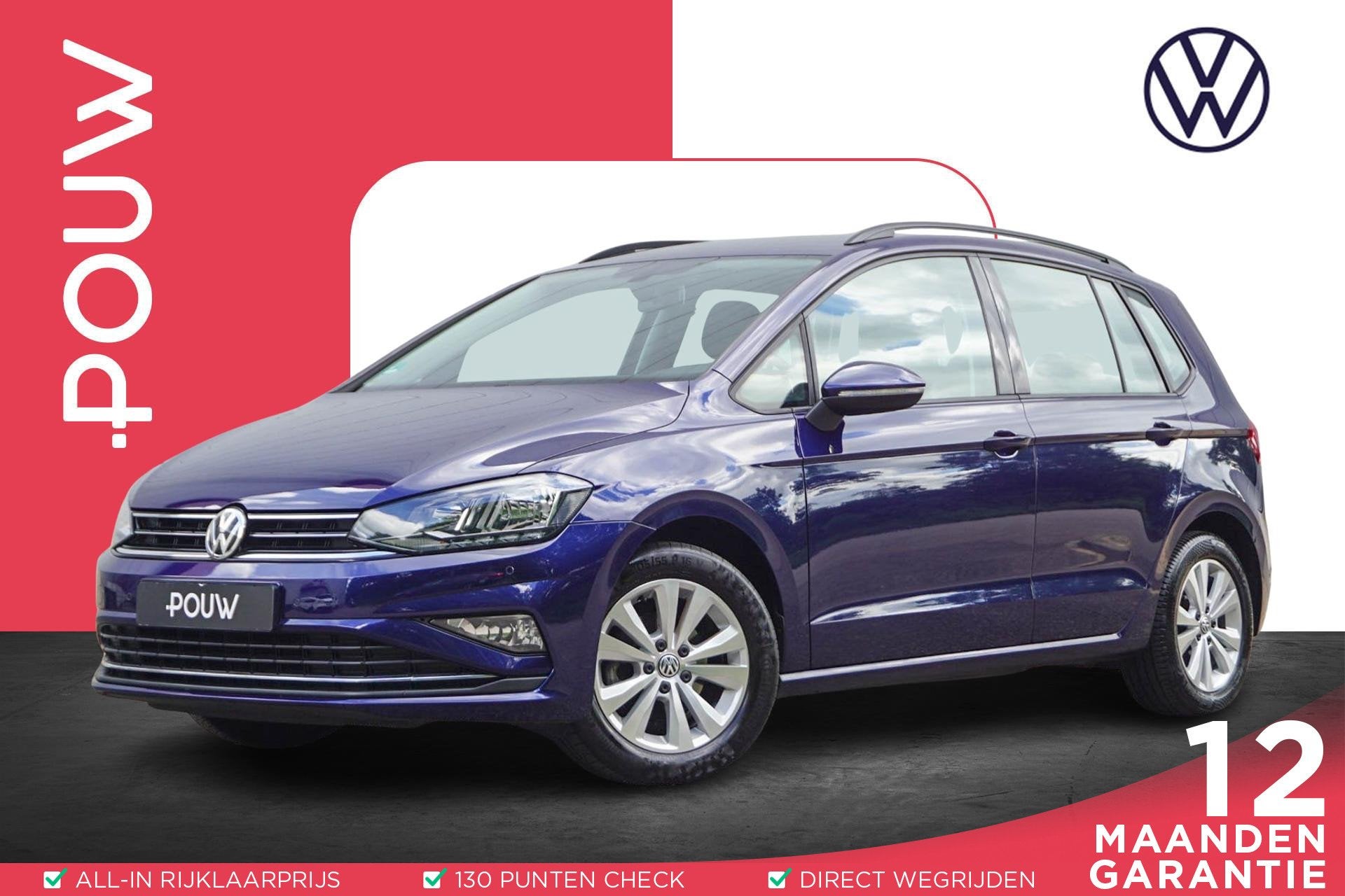 Volkswagen Golf Sportsvan 1.0 TSI 115pk DSG Comfortline | Ad, Auto's, 12 maanden, Stof, Gebruikt, Blauw