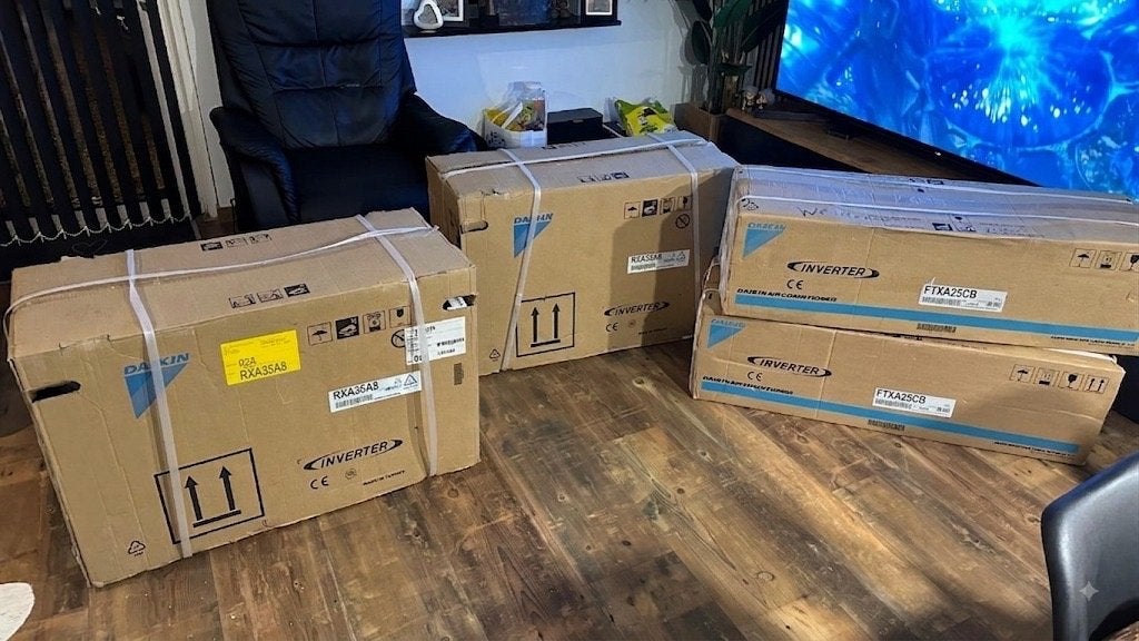 Daikin Stylish Airco Wandmodel 3,5 kW Zilver A+++ R32, Witgoed en Apparatuur, Airco's, Ophalen, Koelen en Ontvochtigen, Timer