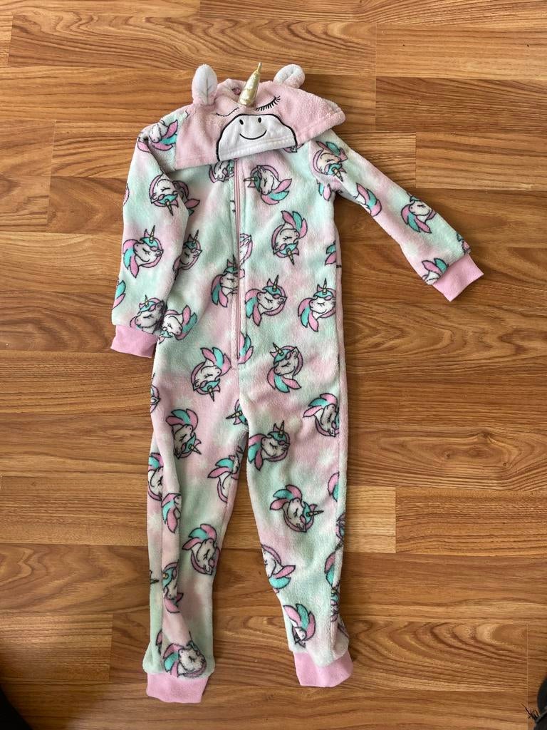 Unicorn Onesie Maat 110/116 - Zacht en Comfortabel, Kinderen en Baby's, Kinderkleding | Maat 110, Gebruikt, Meisje, Nacht- of Onderkleding
