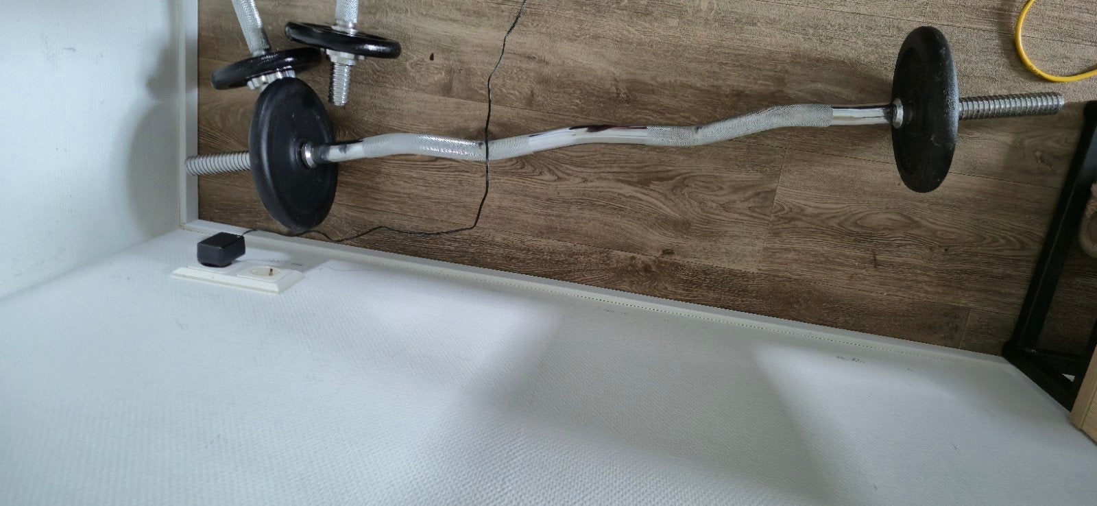 EZ Curl Stang met Gewichten - Ideaal voor Biceps & Triceps, Sport en Fitness, Fitnessmaterialen, Ophalen, Gebruikt, Armen, Halterstangen