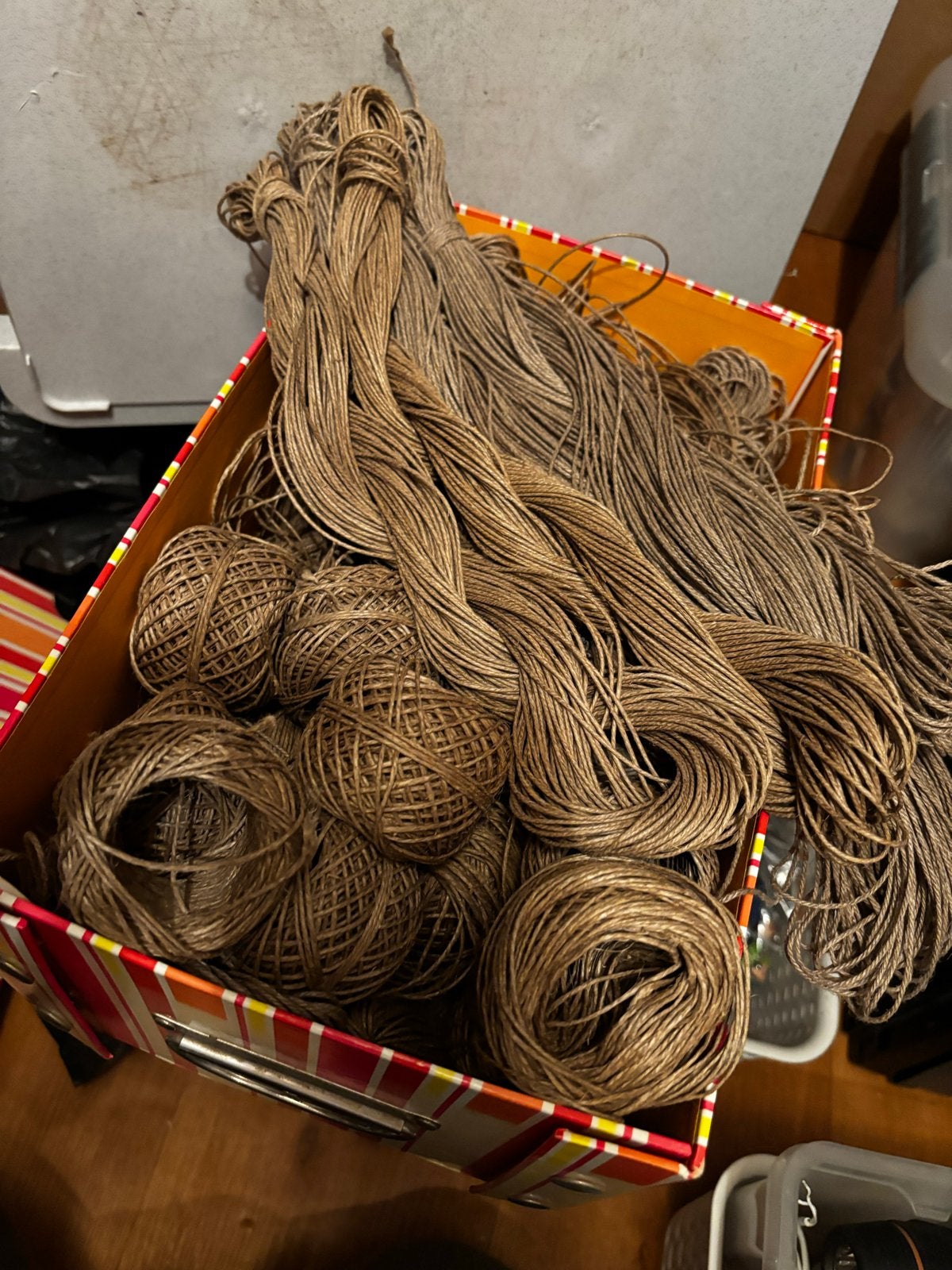 Grote partij touw voor diverse knutselprojecten, Gebruikt, Handgemaakt, Ophalen of Verzenden, Natuurlijk materiaal
