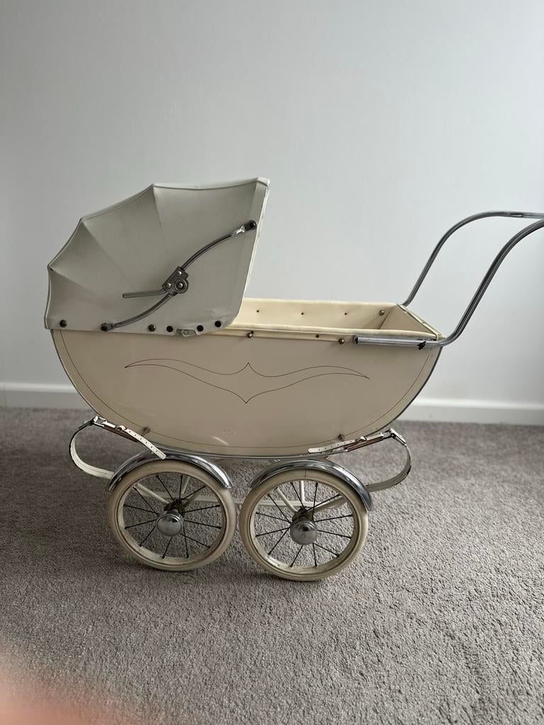 Vintage Riemersma Kinderwagen - Crème Wit, Ophalen