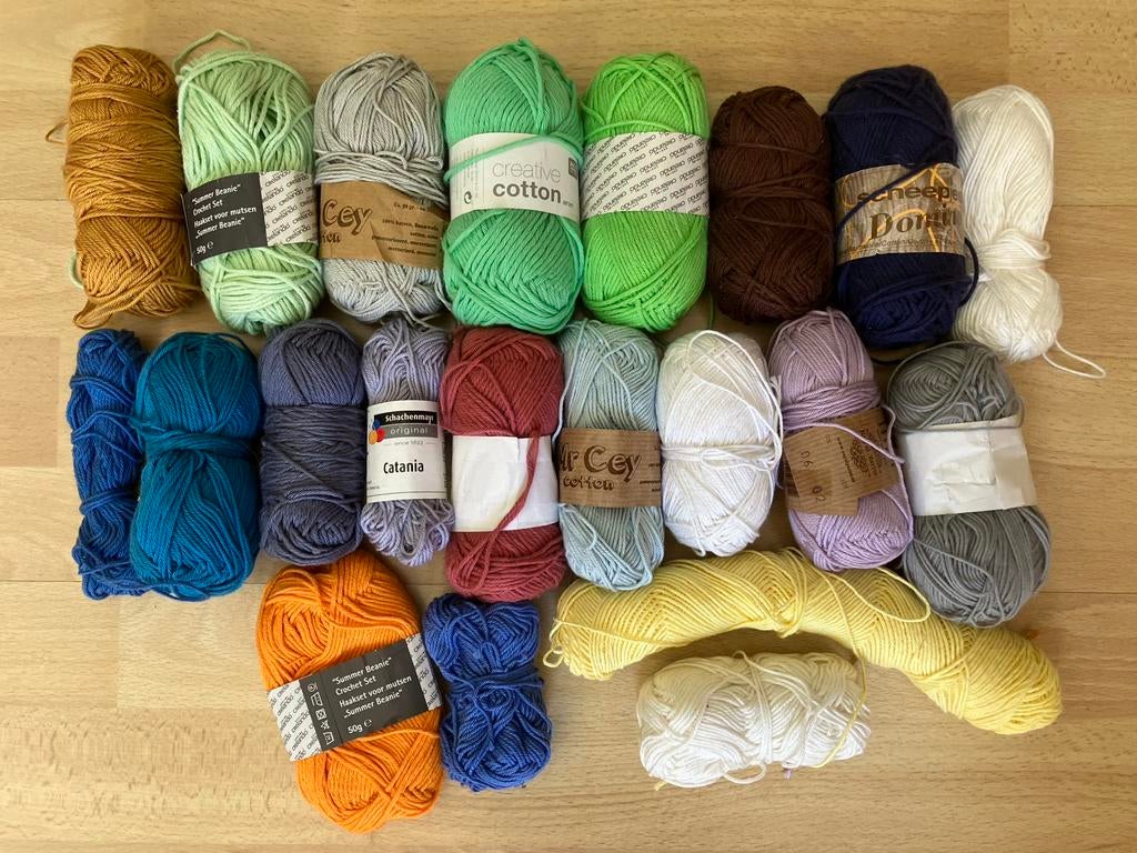 730 gram katoenen brei-haakgaren in verschillende kleuren, Ophalen of Verzenden, Nieuw, Breien of Haken, Wol of Garen