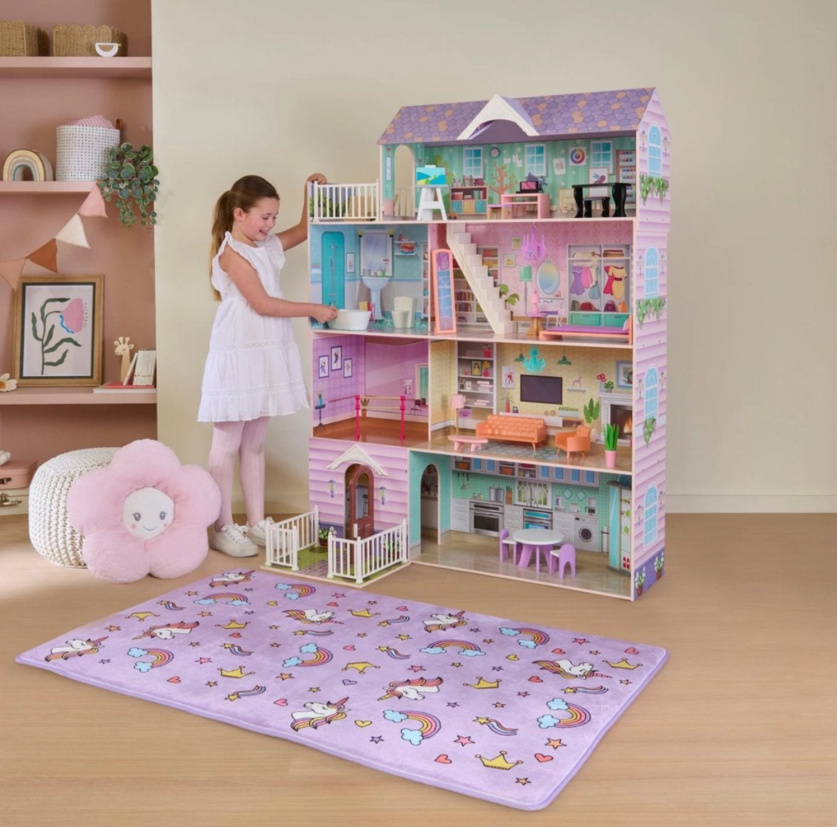 Lillie's Houten Poppenhuis, Verzamelen, Poppenhuizen en Toebehoren, Ophalen of Verzenden, Zo goed als nieuw, Poppenhuis