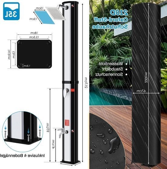 Solar Douche - Douchekraan - Douchepaneel - Camping Douche -, Corvance B.V., Verzenden, Nieuw, Corvancebol@gmail.com