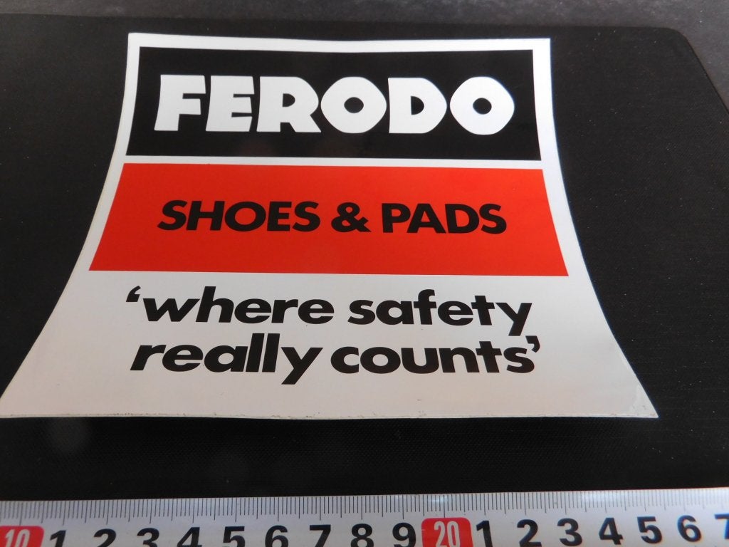 sticker FERODO shoes & pads where safety really counts, Ophalen of Verzenden, Zo goed als nieuw