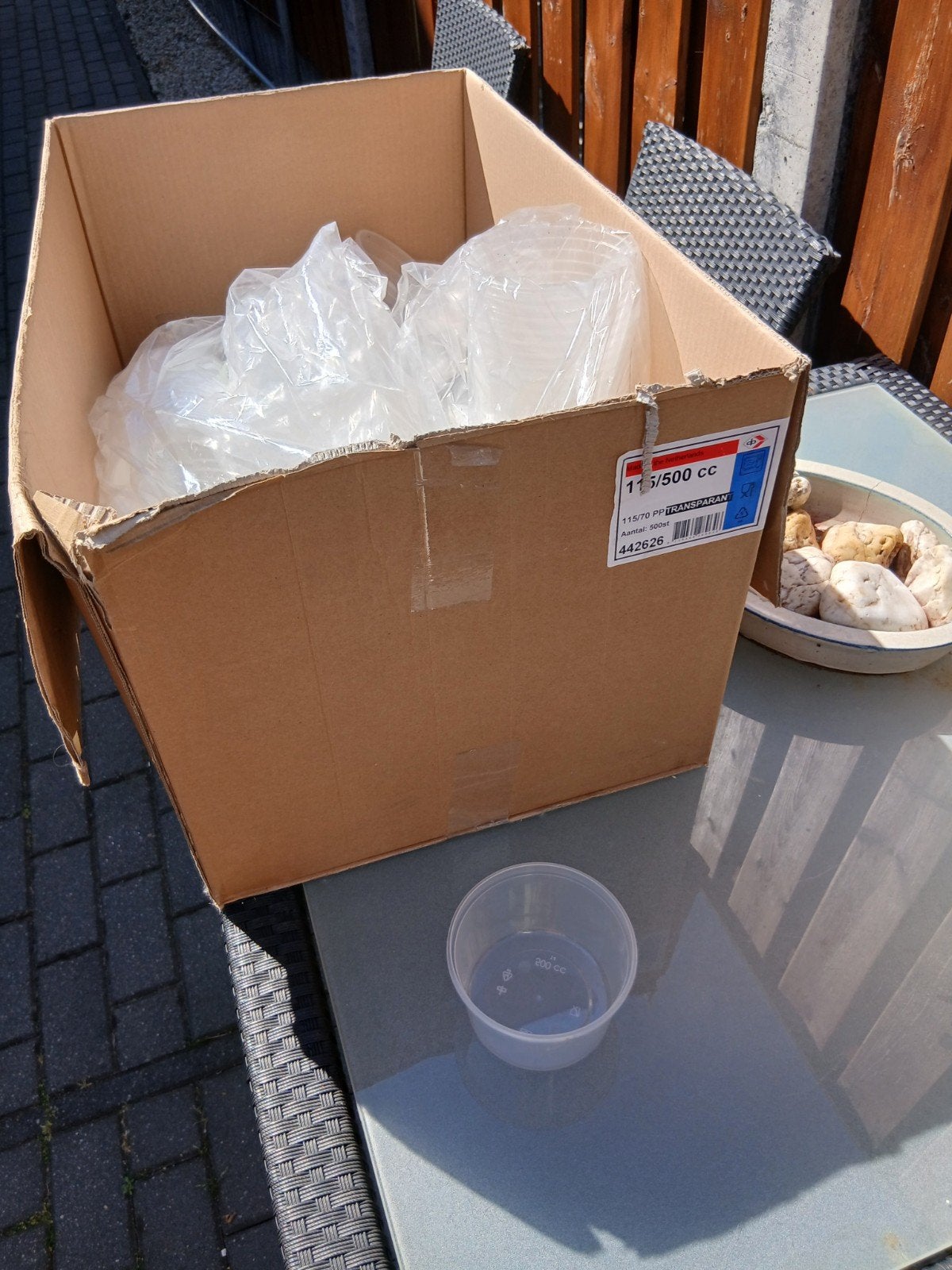 Transparante plastic bakjes 500cc, Kunststof, Nieuw, Ophalen of Verzenden, Voorraadpot