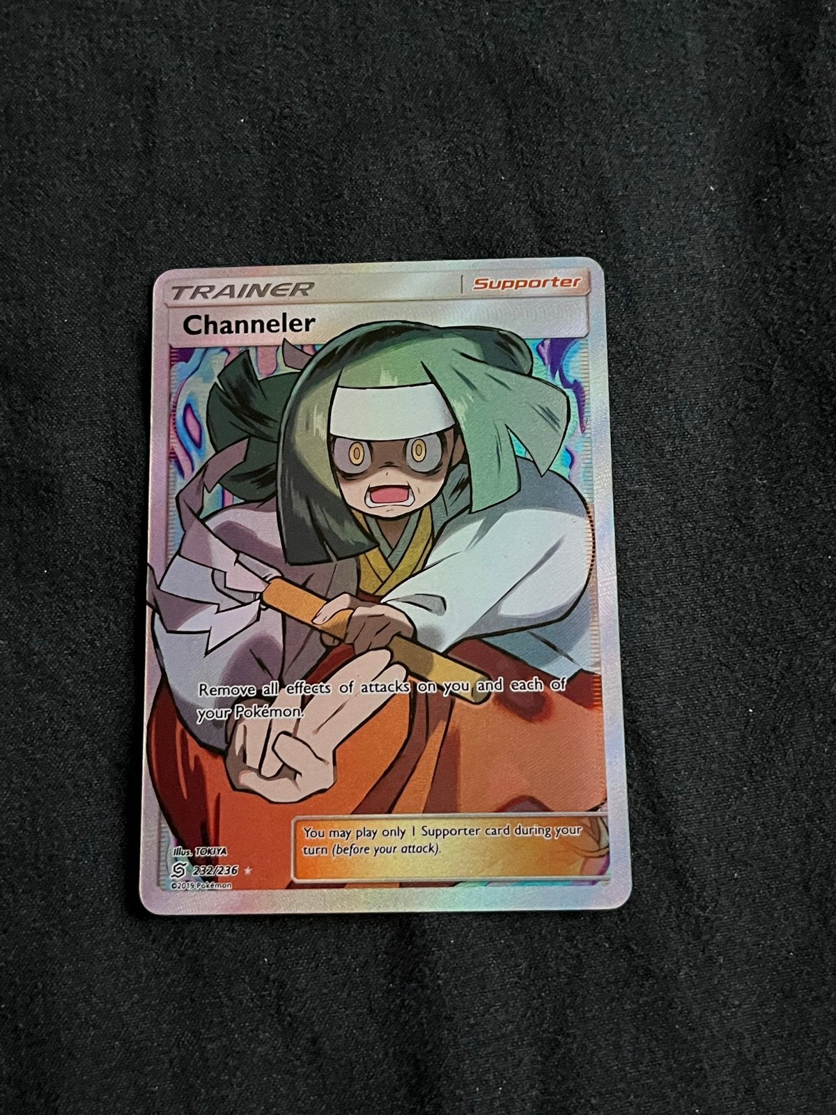 Channeler Full Art Trainer Unified Minds 232/236, Ophalen of Verzenden, Zo goed als nieuw, Losse kaart, Foil