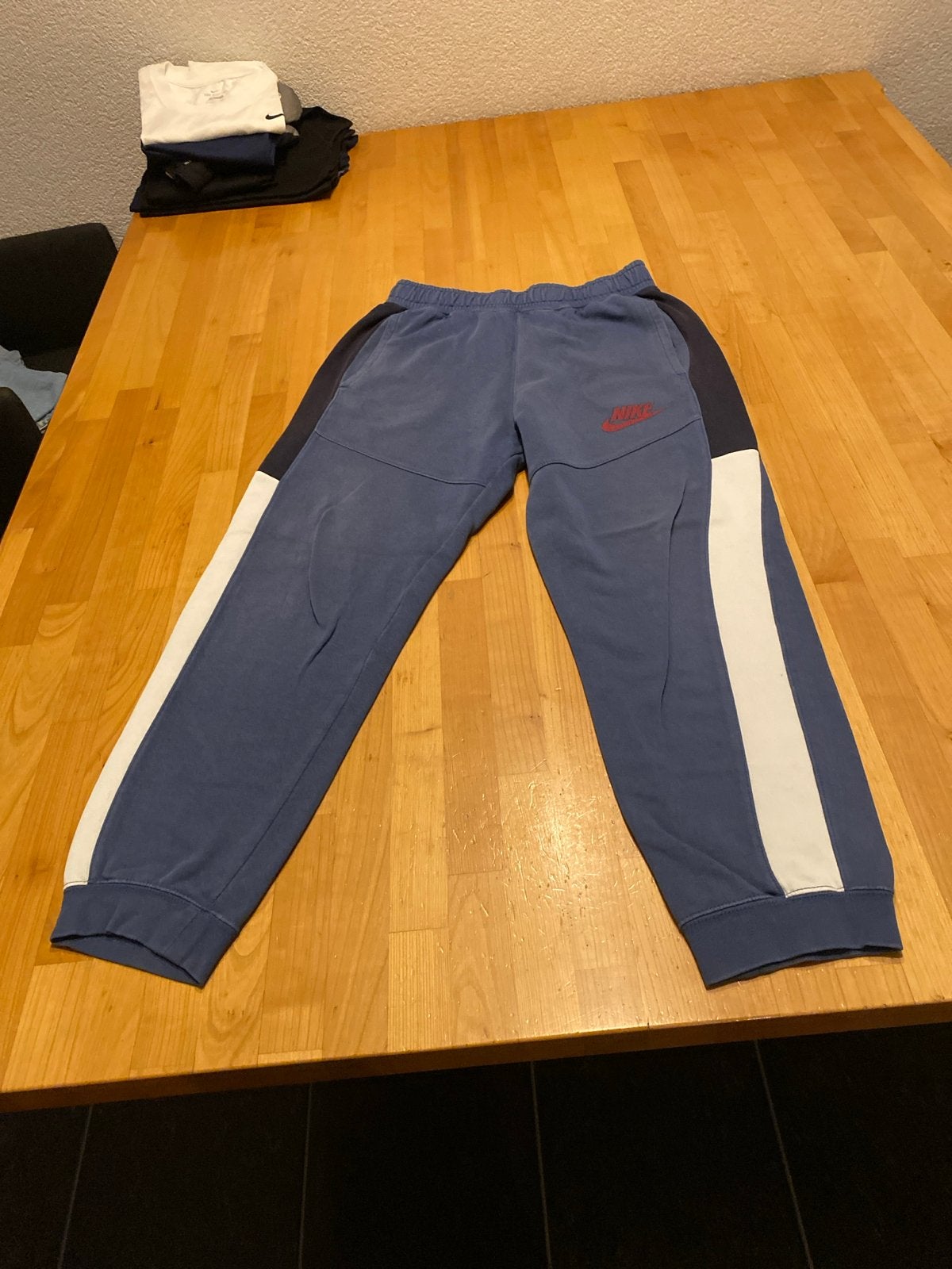 Nike Tech Fleece Joggingbroek - Blauw/Wit/Zwart, Ophalen of Verzenden, Gebruikt, Jongen of Meisje, Broek