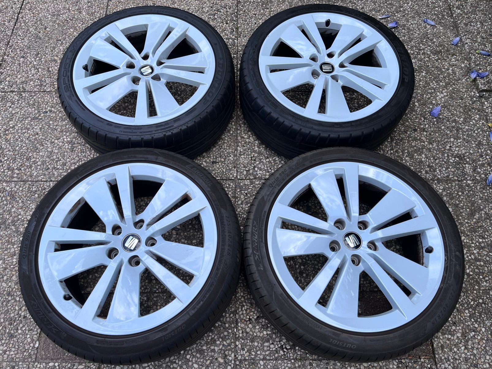 18 inch orig. Seat Leon 5F cupra zomerset Dunlop 7mm, Auto-onderdelen, Ophalen, 18 inch, Gebruikt, Banden en Velgen