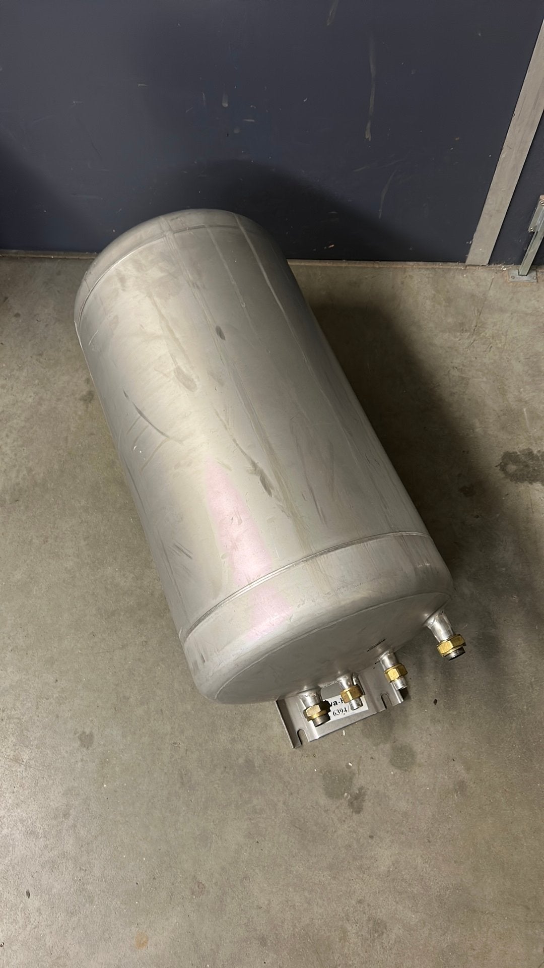 Rvs buffervat 50 liter. Met spiraal Hottub verwarming., Ophalen of Verzenden, Zo goed als nieuw, Vast
