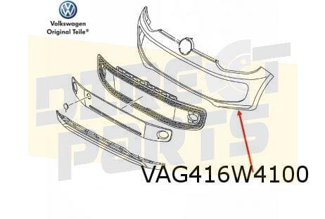 Volkswagen Up! (8/16-) voorbumper (GRU) Origineel! 1S0807221
