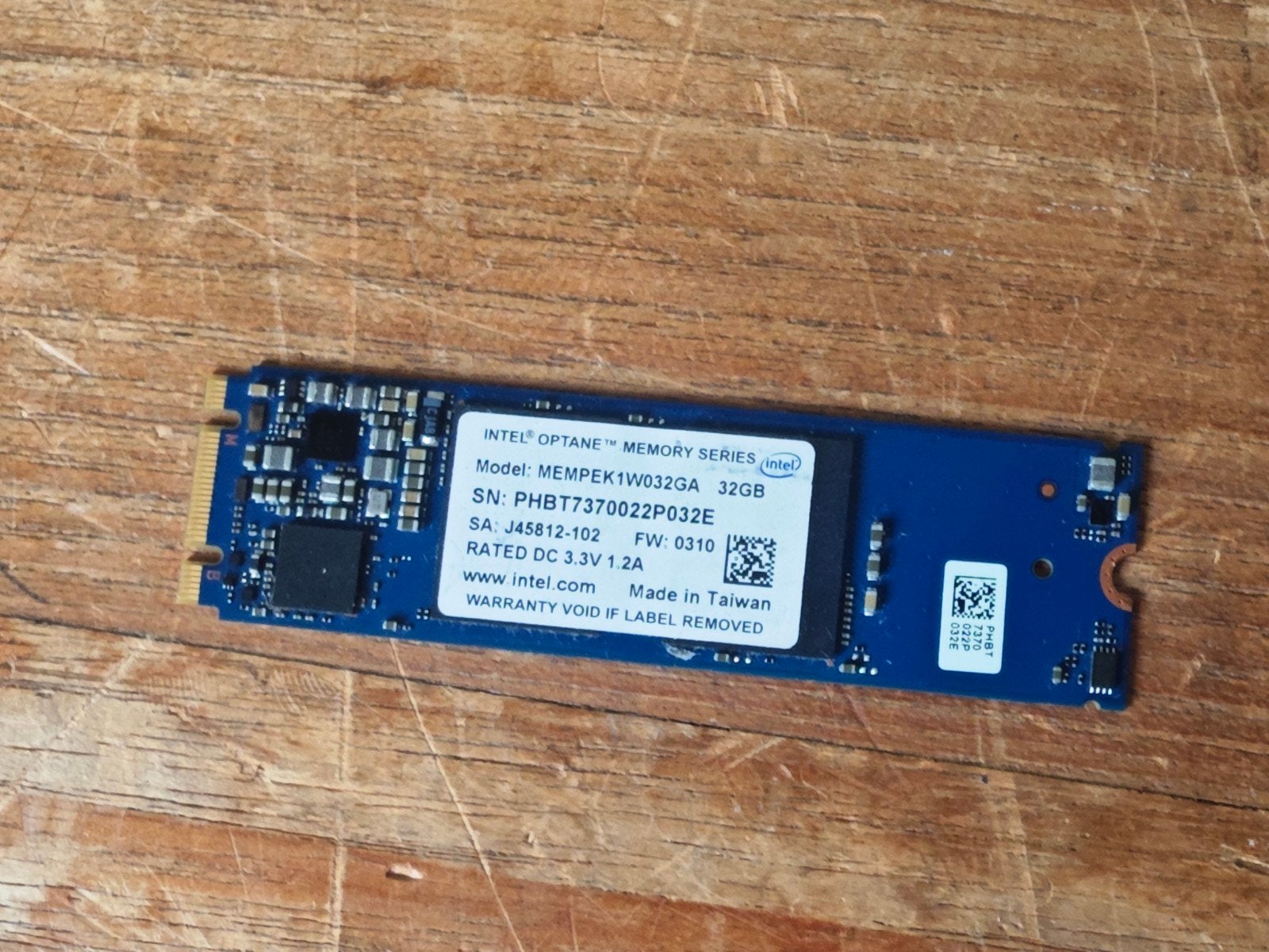 Intel Optane Memory Series 32GB M.2 SSD, Computers en Software, Harde schijven, Intern, Gebruikt, Info@intel.com, Server