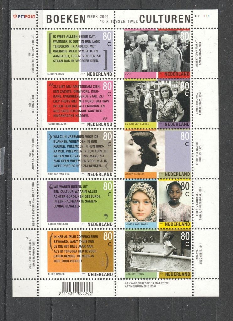152 L Postfris Vel 1957-66 tussen twee Culturen 2001, Ophalen of Verzenden, Na 1940, Postfris