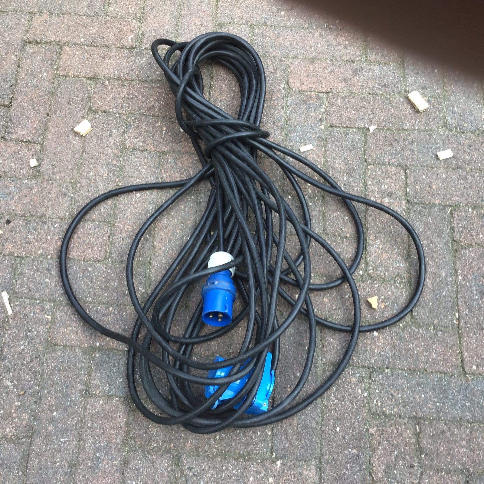 20 meter elektra snoer voor caravan met contactdoos, Ophalen of Verzenden, Gebruikt