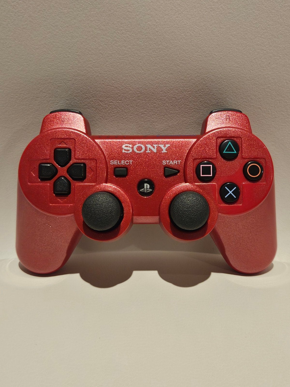 Sony PS3 Scarlet Red controller, PlayStation 3, Ophalen of Verzenden, Zo goed als nieuw, Controller