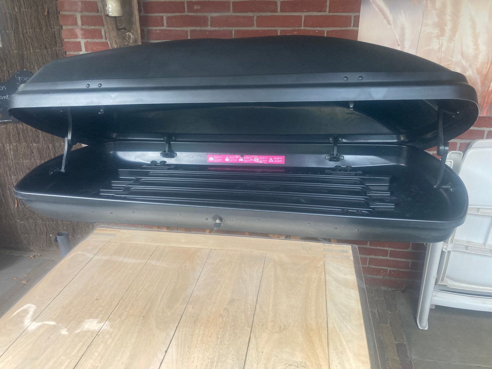Lekker ruime dakkoffer met beugels, slot en een sleutel, Auto diversen, Ophalen, Gebruikt