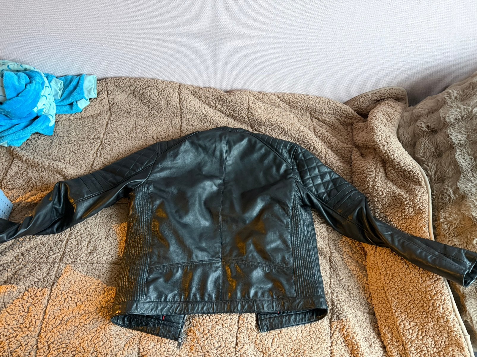 Chlyston Leren Bikerjack Zwart - Maat XL, Ophalen, Zo goed als nieuw, Maat 56/58 (XL), Zwart
