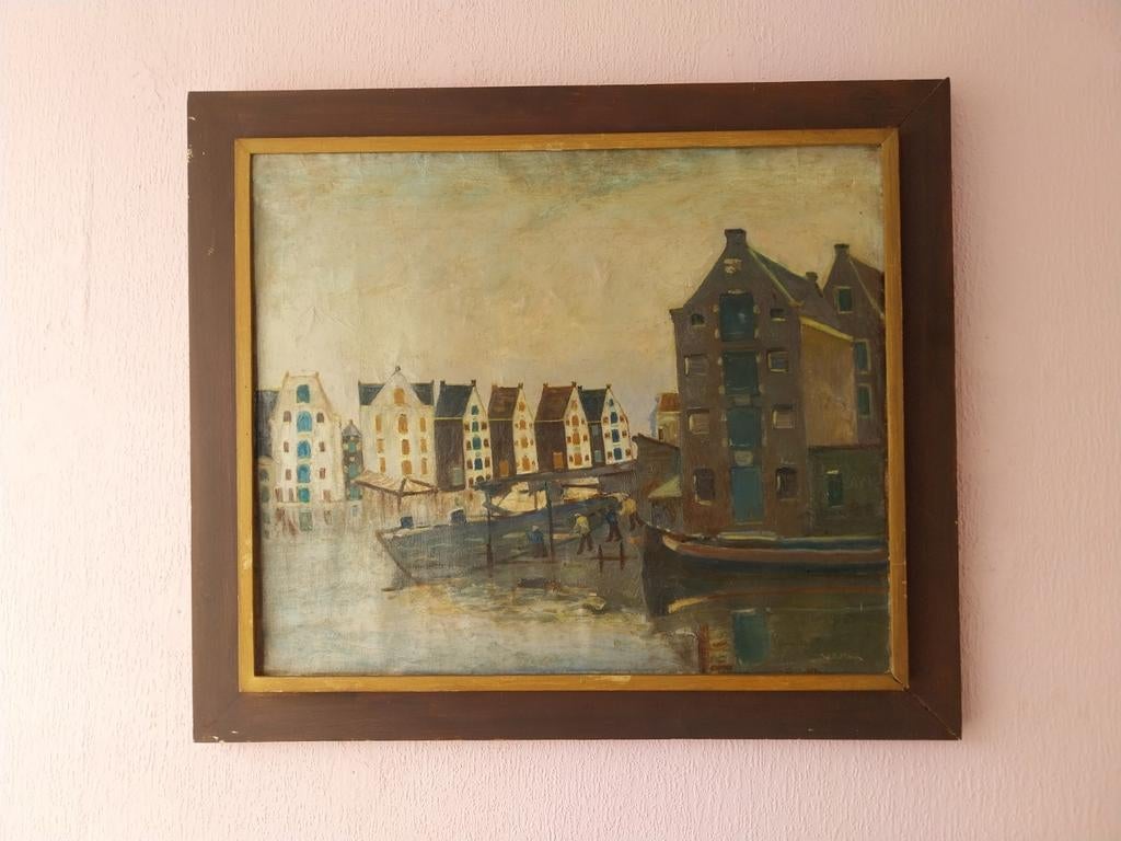Olieverfschilderij: W A Knip 50 euro, Ophalen of Verzenden