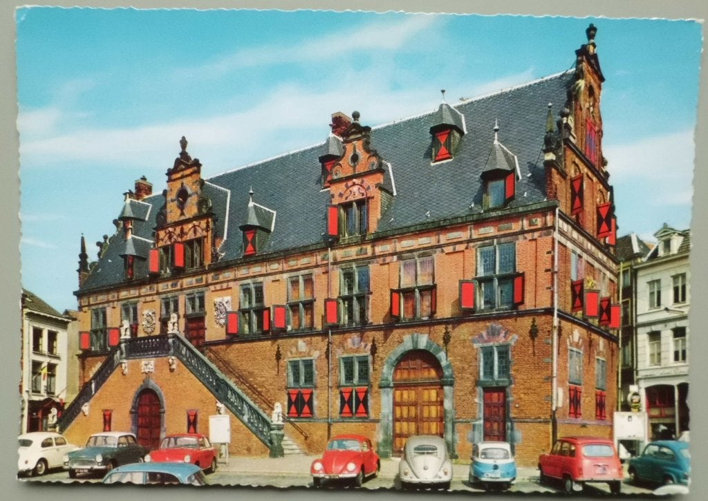 Nijmegen - Waaggebouw - oude autos - BMW isetta VW Opel, Ophalen of Verzenden, 1960 tot 1980, Ongelopen, Gelderland