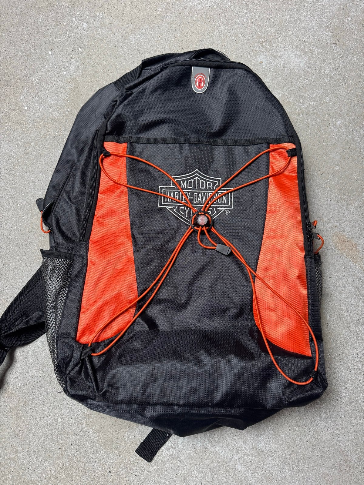 Harley-Davidson Rugzak - Zwart/Oranje, Ophalen of Verzenden, Gebruikt, 25 tot 40 cm, Overige merken