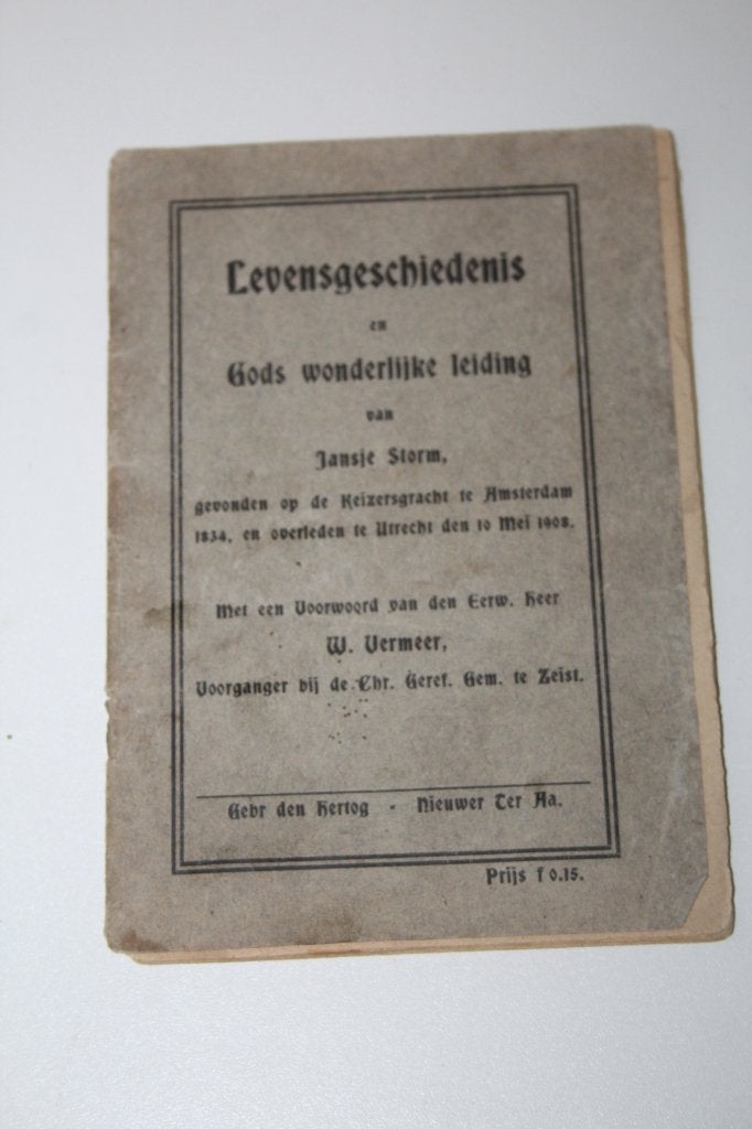 Levensgeschiedenis Jansje Storm, voorw. W. Vermeer, Ophalen of Verzenden, Gelezen, Christendom | Protestants