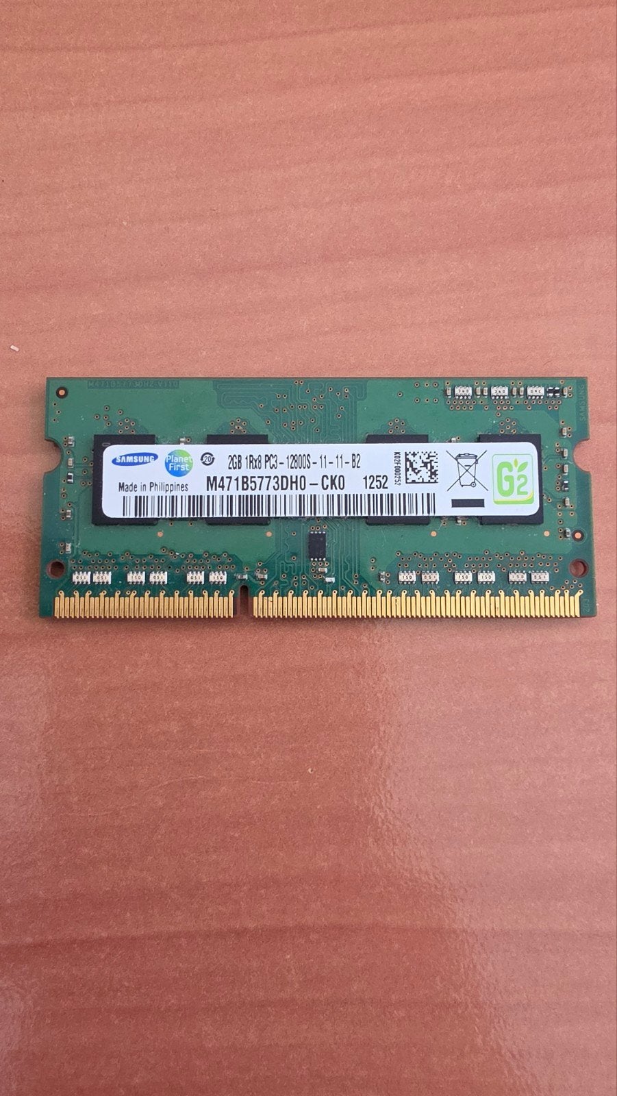 Samsung DDR3 RAM SODIMM 2GB 1600MHz Laptop Geheugen, Computers en Software, RAM geheugen, Gebruikt, DDR3, Ophalen of Verzenden