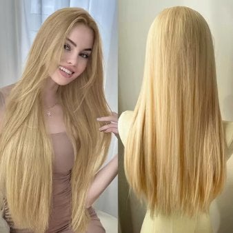 Synthetische pruik lang stijl blond haar (70cm lang), Ophalen of Verzenden, Nieuw, Pruik of Haarverlenging