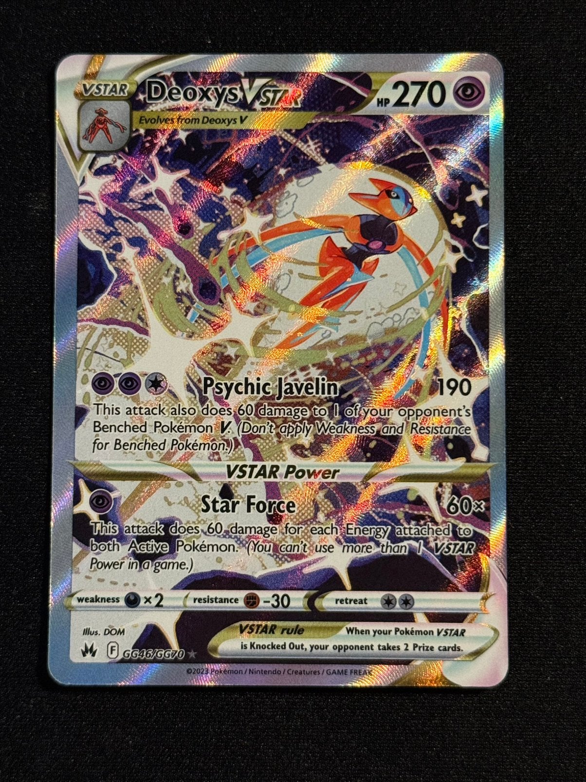 Deoxys Vstar GG46, Ophalen of Verzenden, Zo goed als nieuw, Losse kaart