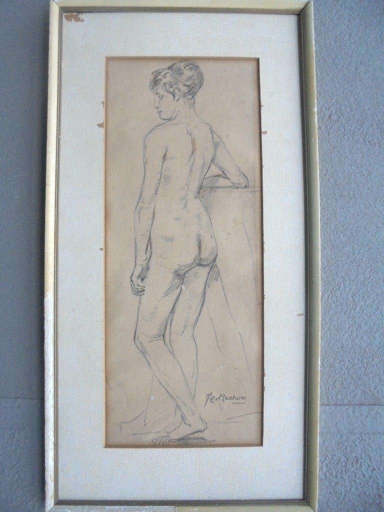 tekening naakt rie van reekum, Ophalen of Verzenden, Tekening, Handgemaakt