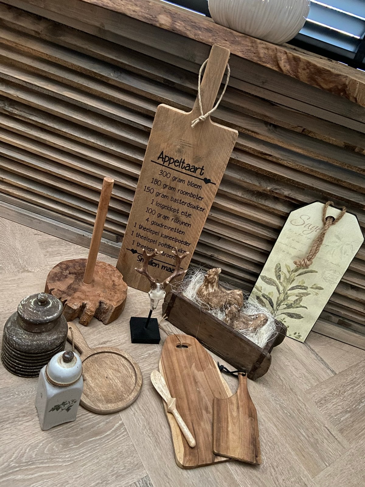 Diverse Houten Decoratie en Keukenaccessoires Set, Hout, Gebruikt, Ophalen of Verzenden, Landelijk