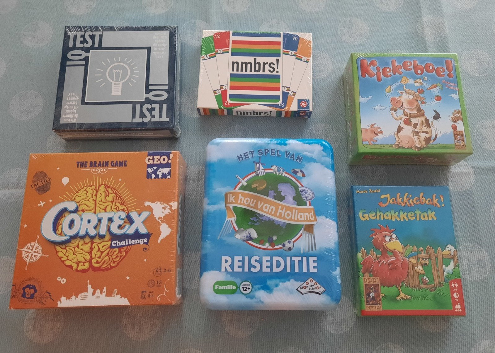 Nieuwe spellen: Cortex,Ik hou van Holland,NMBRS!, Kiekeboe!, Een of twee spelers, Ophalen of Verzenden, Nieuw, Reisspel