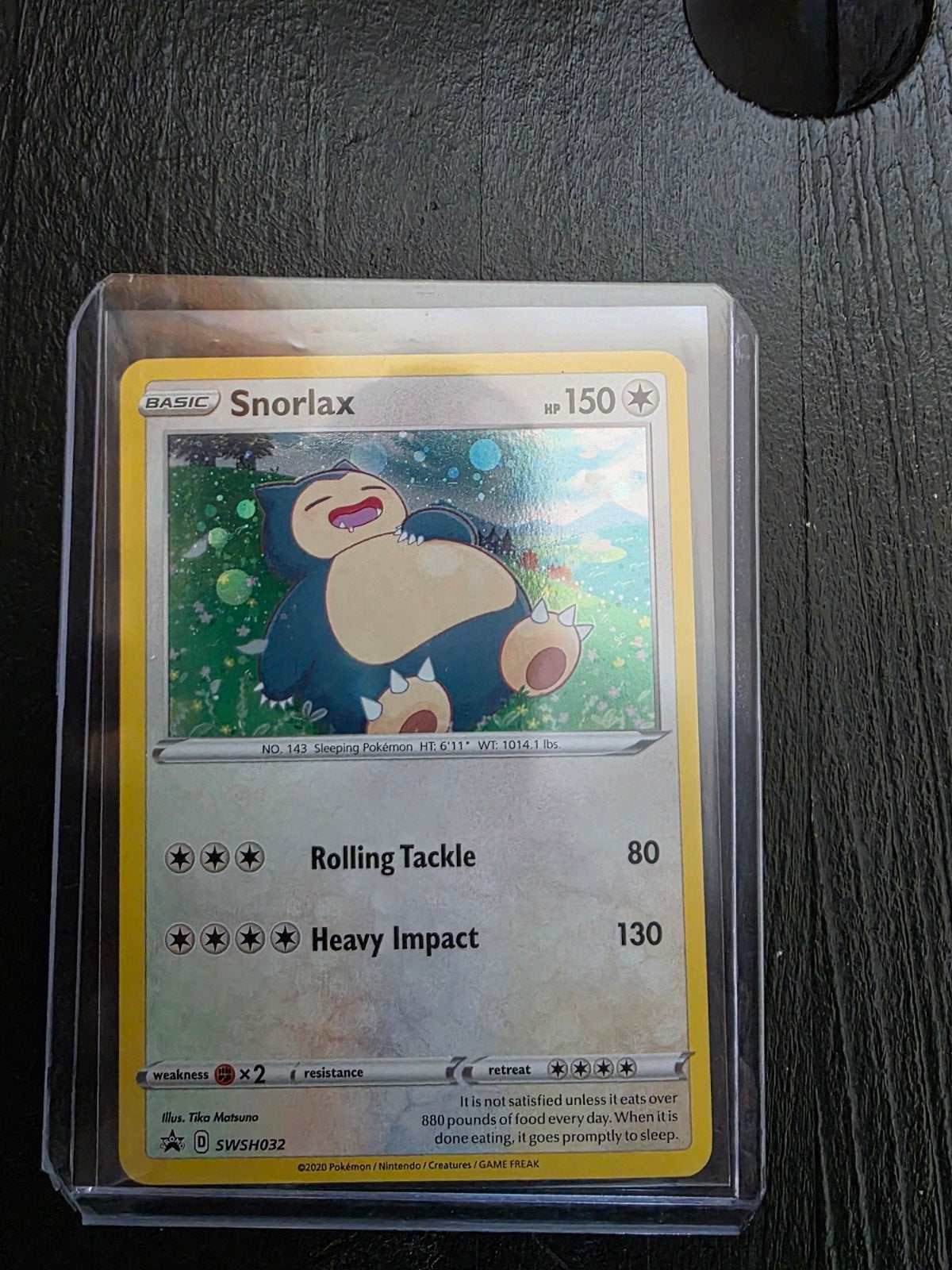 Pokémon Kaart Snorlax SWSH032 Nieuwstaat, Ophalen of Verzenden, Zo goed als nieuw, Losse kaart