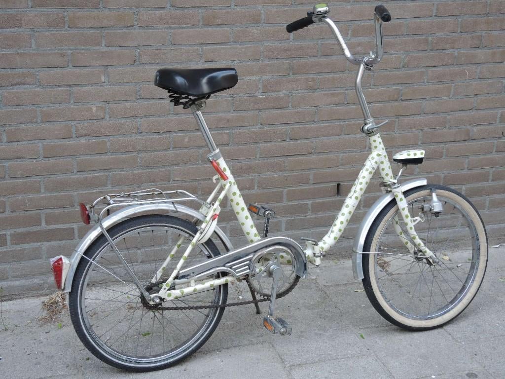 Vintage vouwfiets te koop met ringslot, Gebruikt, 18 tot 20 inch, Dames, Deels opvouwbaar
